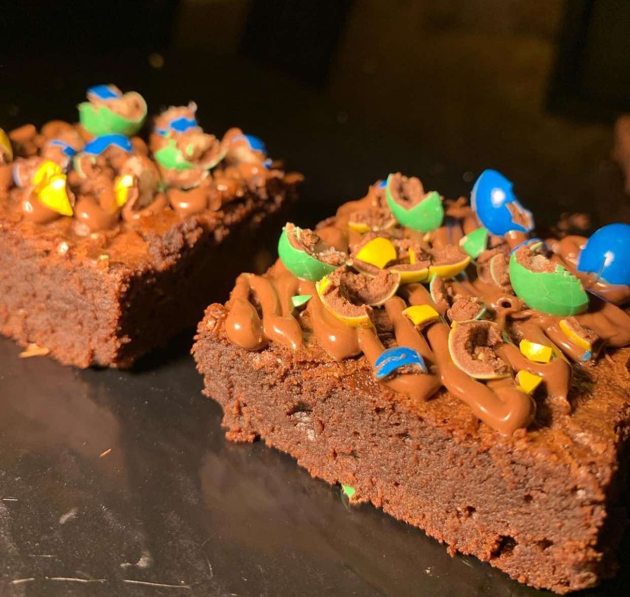 Brownies Nutella M&M's ( la part)