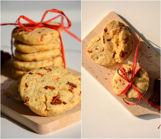 Cookies Tomates séchées & Parmesan,Origan & pavot