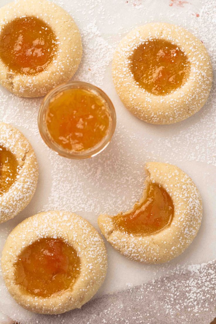 Biscuit Vanille confiture d'Abricot ( Thumbprint cookies )